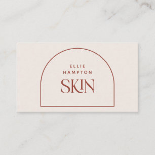 Minimalist Terracotta Arch Beauty Esthetician Visitkort