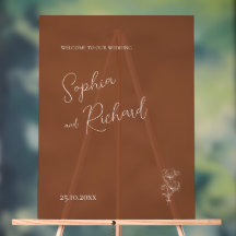 Minimalist Terracotta Boho Botanicals Bröllop