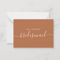 Minimalist Terracotta Bridesmaid Frieri