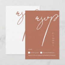 Minimalist Terrakotta Script Typografi Bröllop