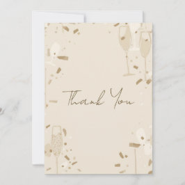 Minimalist Thank You Card | Modern Beige & Ivory Inbjudningar