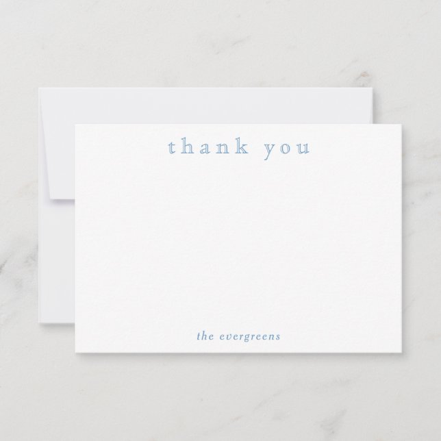 Minimalist Thank You Couples or Family Stationery Anteckningskort (Framsida)