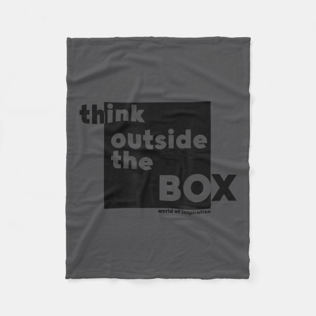 Minimalist Think Outside The Box  Fleecefilt (Framsidan)