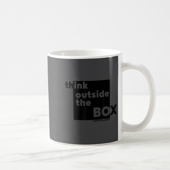 Minimalist Think Outside The Box  Kaffemugg (Höger)