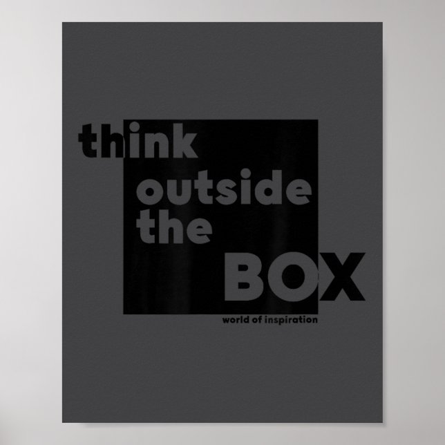 Minimalist Think Outside The Box  Poster (Framsidan)