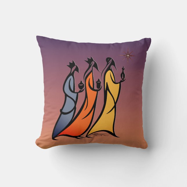 Minimalist Three Wise Men Kudde (Framsida)