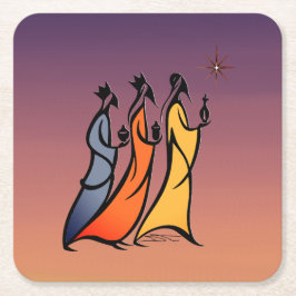 Minimalist Three Wise Men Underlägg Papper Kvadrat