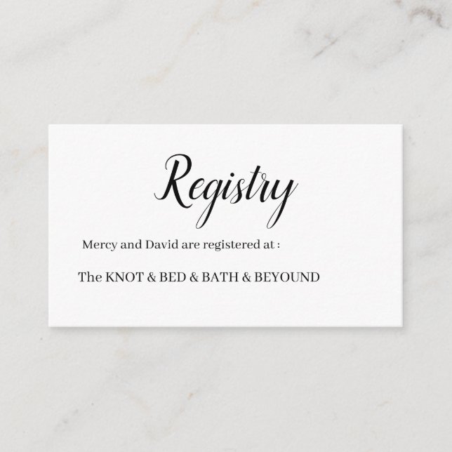 Minimalist  tilläggskort (Framsida)