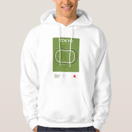 Minimalist Tokyo Horse Racing Course Print Hoodie