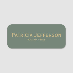 Minimalist Tomato Red & Guld: Elegant Fashionable Namnbricka