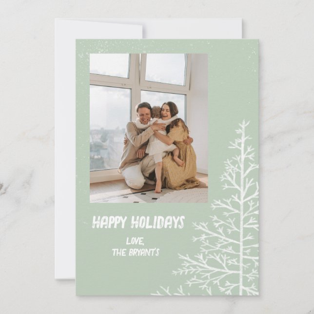 MINIMALIST TRÄD CHRISTMAS-KORT INBJUDNINGAR (Framsida)