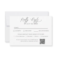 Minimalist Traditional QR Code RSVP