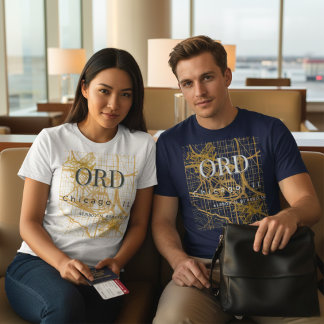 Minimalist Travel City | ORD Chicago Airport Code  T Shirt