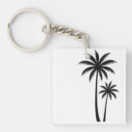 Minimalist Tropical Palm Trees Silhouette Art Tee