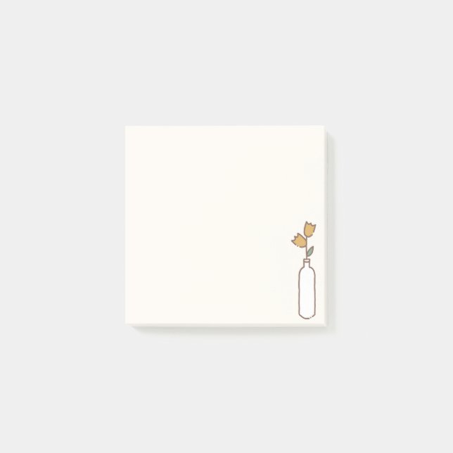 Minimalist Tulip Vase Post-it Block (Framsida)