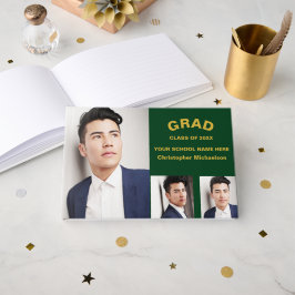 Minimalist Typography 3 Photo Graduation Gästböcker