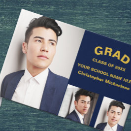 Minimalist Typography 3 Photo Graduation Gästböcker