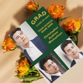 Minimalist Typography 3 Photo Graduation Meddelande