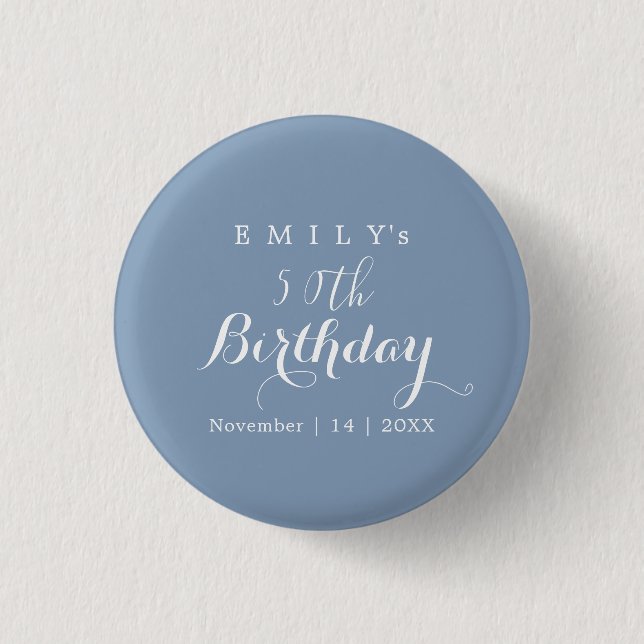 Minimalist Typography Birthday Party Design  Knapp (Framsida)