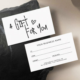 Minimalist Typography Professional Gift Cards