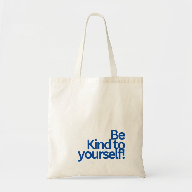 MINIMALIST TYPOGRAPHY QUOTE TOTE BAG TYGKASSE (Framsidan)