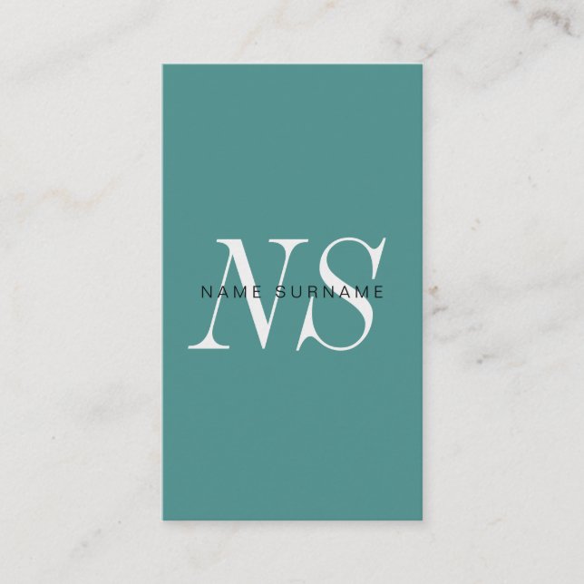 Minimalist unik Monogramlodrätvisitkort Visitkort (Framsida)