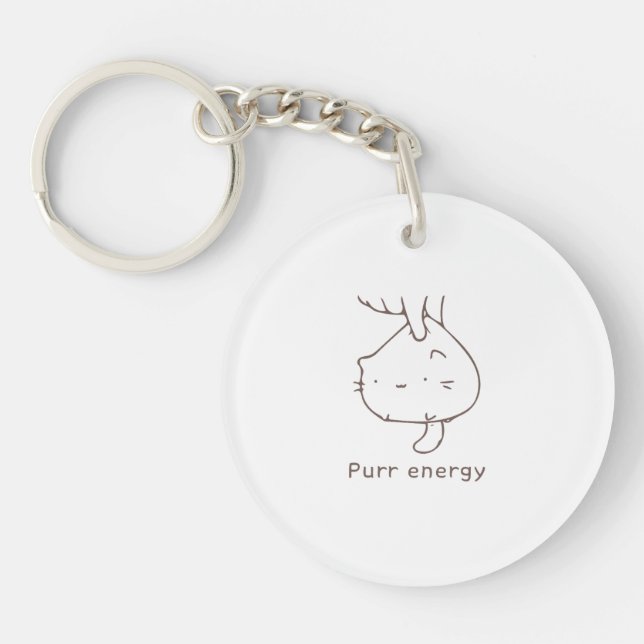 Minimalist Upside-Down Cat "Purr Energy" Graphic D (Framsidan)