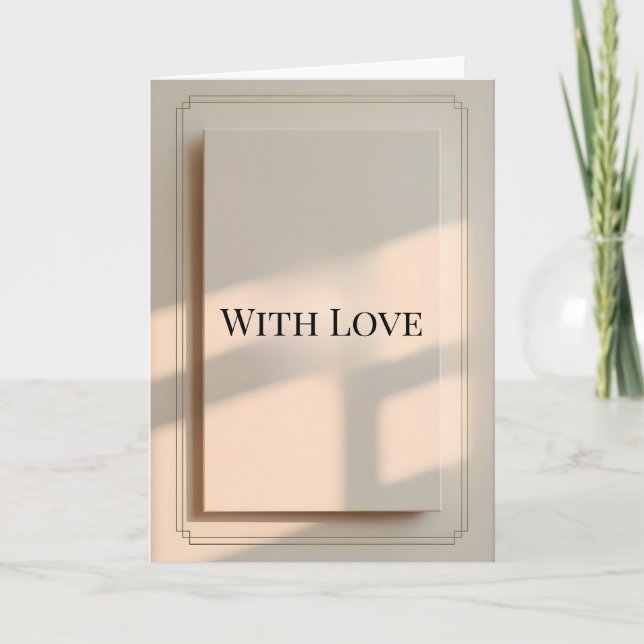 Minimalist Valentine Greeting Card Kort (Framsida)