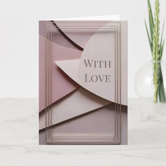 Minimalist Valentine Greeting Card Kort (Framsida)