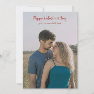Minimalist Valentine's Day Custom Photo Card Inbjudningar