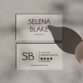 Minimalist Vanilla Boho | Chicen Återställning av  Visitkort