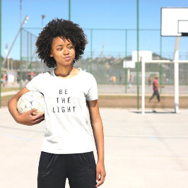 Minimalist Var Ljuset Text Vit T Shirt