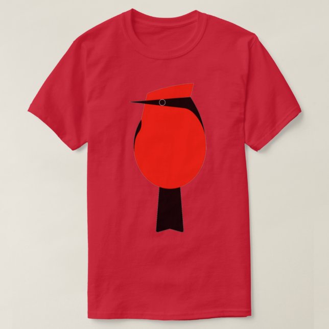 Minimalist Vermilion Flycatcher T Shirt (Design framsida)