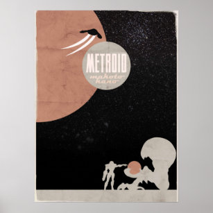 Minimalist Video Games Metroid Poster