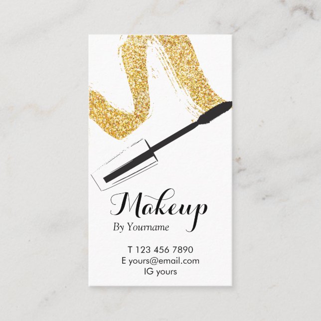 Minimalist visitkort för lodrät för Makeupkonstnär (Framsida)