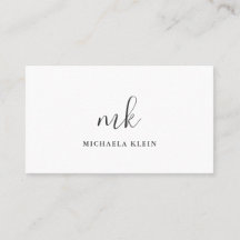 Minimalist vit & grått skrivar monogramen