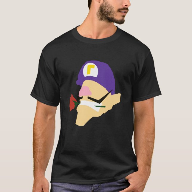 Minimalist Waluigi Classic T Shirt (Framsida)
