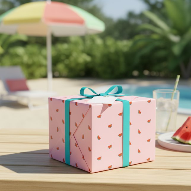 Minimalist Watermelon Pattern Gift Wrap Paper  Presentpapper (Skapare uppladdad)