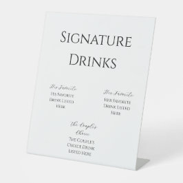 Minimalist Wedding Bar Sign | Custom Modern Black 