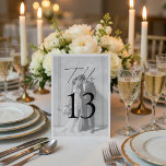 Minimalist Wedding | Elegant Black & White Photo Bordsnummer<br><div class="desc">Guide your guests in style with elegant, modern table numbers. This minimalist wedding table number features a clean black-and-white design with a subtle photo overlay, perfectly matching your wedding invitation suite. The bold typography ensures easy visibility while maintaining a refined and sophisticated look. Designed for modern couples, it adds a...</div>