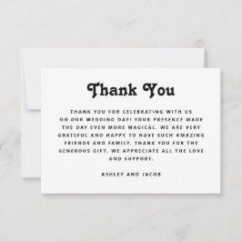 Minimalist Wedding | Elegant Modern Typography Tack Kort