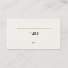 Minimalist Wedding Escort Cards | Warm Ivory Placeringskort