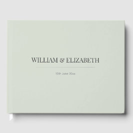 Minimalist Wedding Guest Book | Pale Sage Green Gästböcker