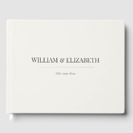 Minimalist Wedding Guest Book | Warm Ivory Gästböcker