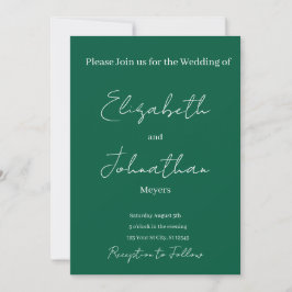minimalist Wedding Invitation Inbjudningar