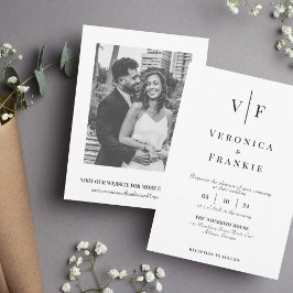 Minimalist Wedding Invitation | Simple photo Inbjudningar