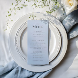 Minimalist Wedding Menu | Dusky Blue Meny