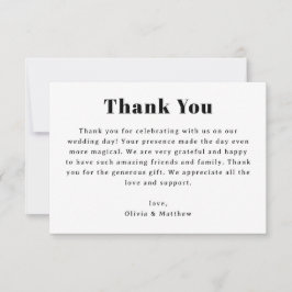 Minimalist Wedding | Modern Neutral Typography Tack Kort