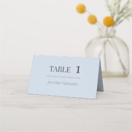 Minimalist Wedding Place Cards | Dusky Blue Placeringskort