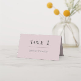 Minimalist Wedding Place Cards | Dusky Rose Placeringskort